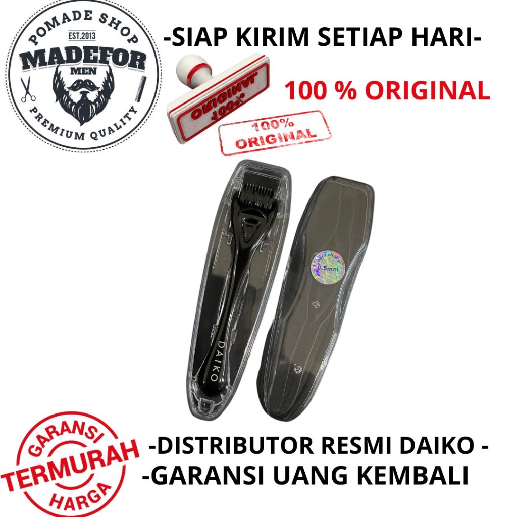 DAIKO SCALP ROLLER 0.5 TITANIUM MICRO NEEDLE DAIKO DERMA ROLLER RAMBUT PENUMBUH RAMBUT