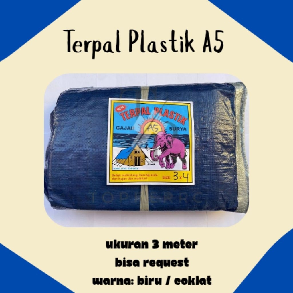 Terpal plastik A5 / Terpal Anti Air / Terpal Penutup Plastik