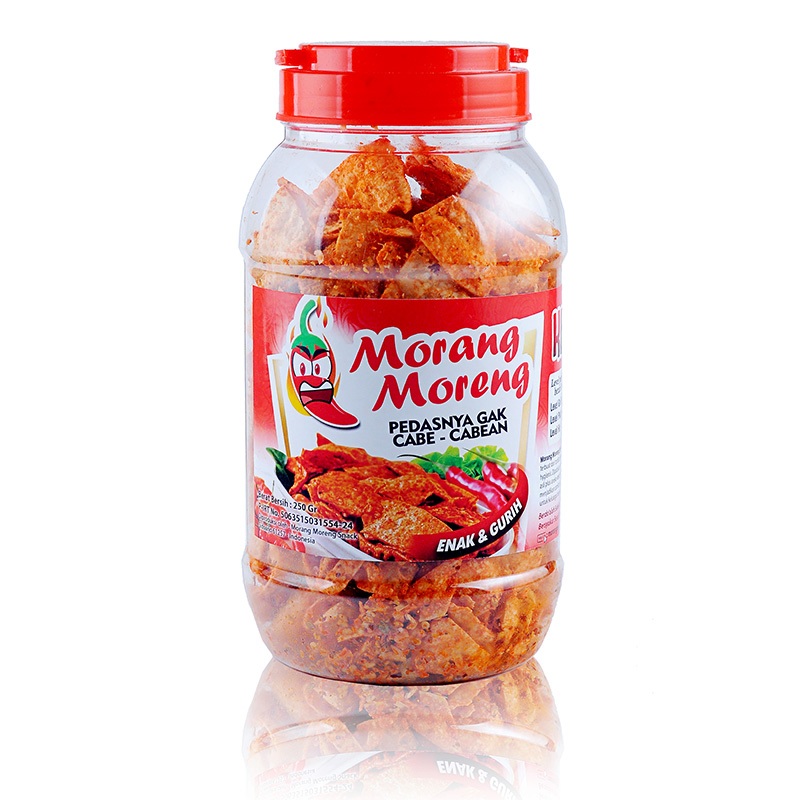 

Keripik Pedas Kulit Kebab Morang Moreng / Tortilla Kebab Krispi Toples