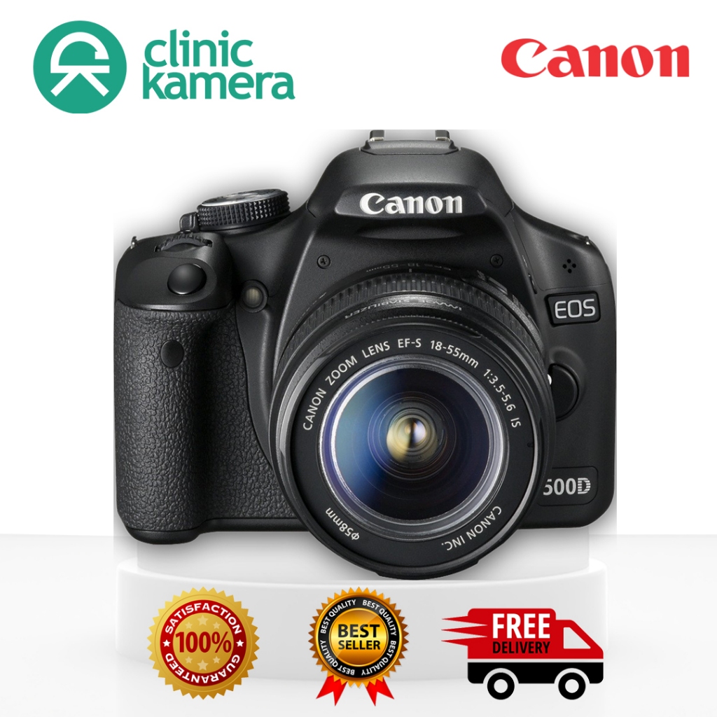Canon 500D Body Only + Baterai Grip / Kamera Canon 500D kit 18-55mm IS / Kamera DSLR Canon 500D