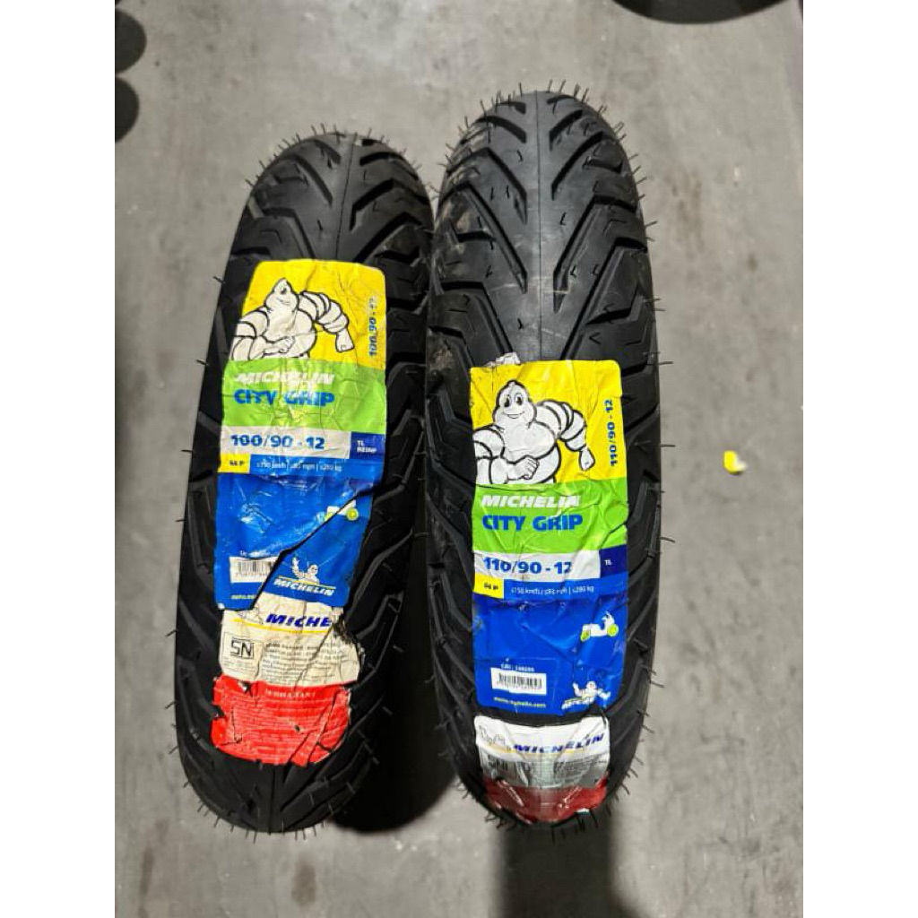 BAN LUAR TUBELESS MICHELIN CITY GRIP STANDART SCOOPY RING 12 100/90-12 110/90-12 ORIGINAL
