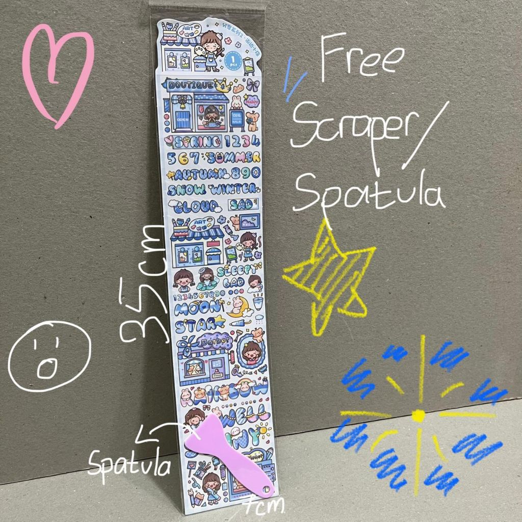 

Stiker Panjang ukuran 35 x 7cm + Free Scraper