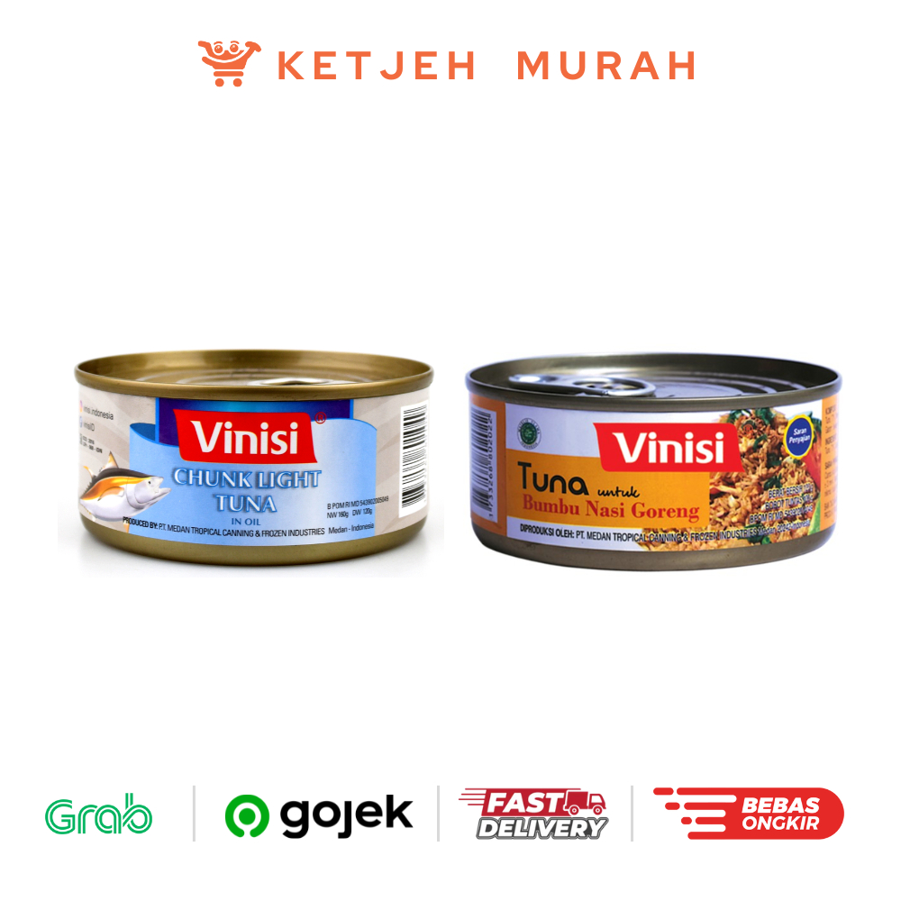 

Vinisi Chunk Light Tuna in Oil Daging Tuna dalam Minyak 160 Gram / Fried Rice Seasoning Tuna untuk Bumbu Nasi Goreng 120 Gram Can Kaleng