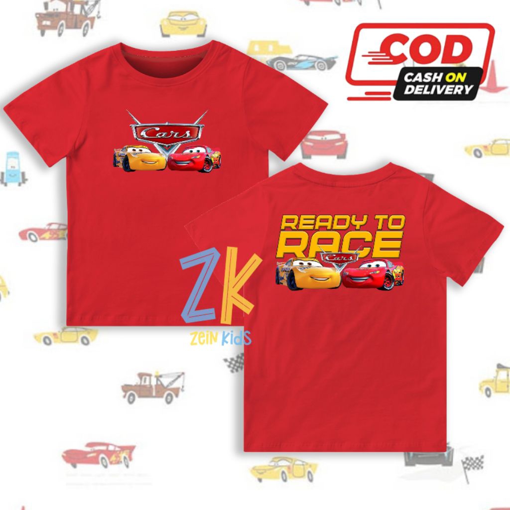Kaos Anak Lightning MCQueen CARS / Baju Anak Lightnig Mcqueen CARS