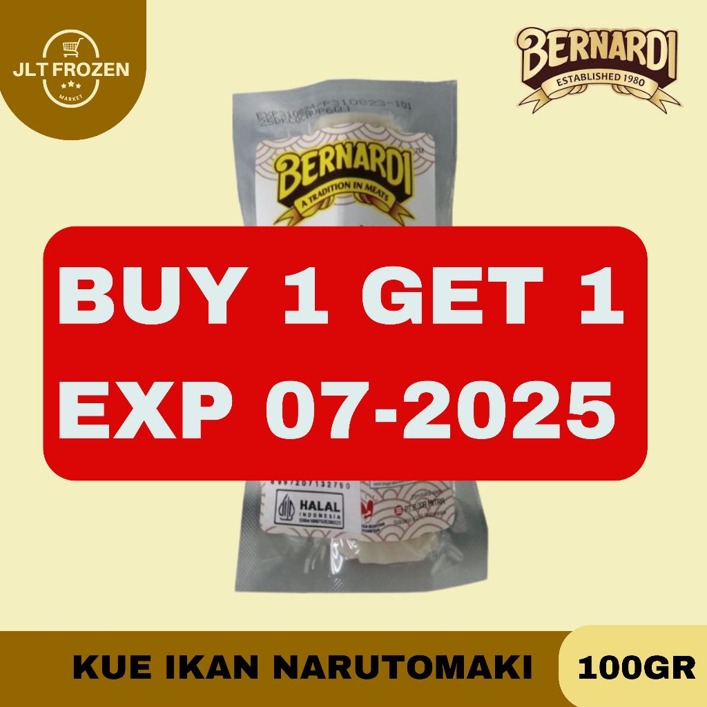 

[BUY 1 GET 1]Bernardi Narutomaki / Toping Ramen / Kue Ikan Kemasan 100gr