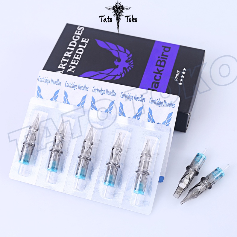 KODE E19T 2pcs Jarum Tato OnePiece Tattoo Needle Jarum Microblading Jarum Cartridge Tato Blackbird G