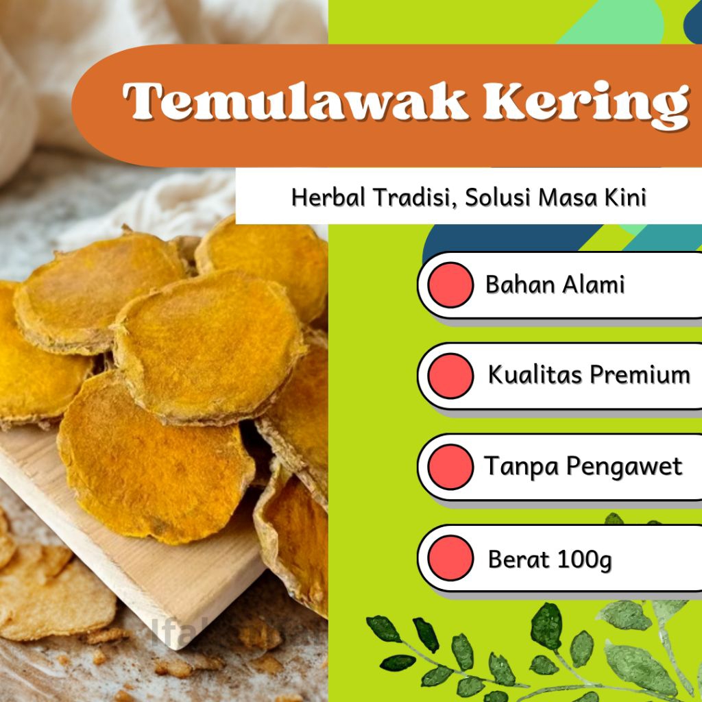 

Jamu Herbal Tradisional Tanaman Temulawak Kering Super Lambung anti corona nafsu makan