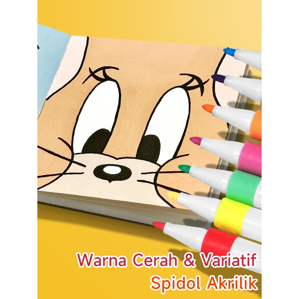 

【COD】Acrylic Marker Set Spidol Akrilik DIY Painting Spidol Pastel Pulpen Highlight Drawing Warna