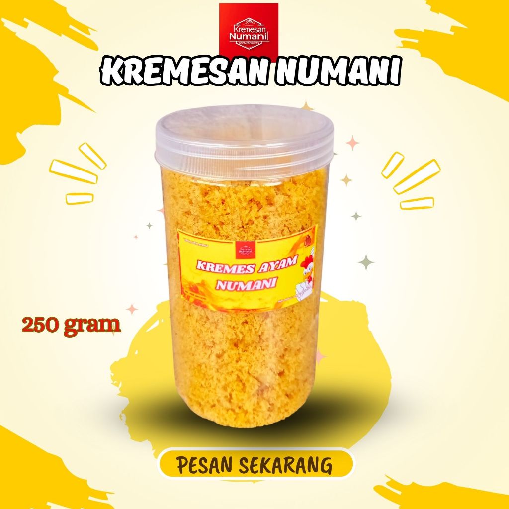 

Kremes Ayam (Kremesan Numani) 250 gram Crispy | Non MSG | Non Pengawet