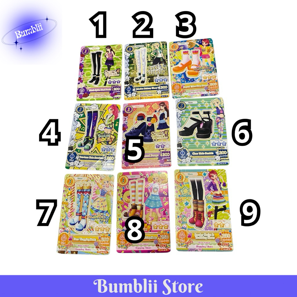 KARTU AIKATSU SEPATU SPICY AGEHA LOLI GOTHIC MAGICAL TOY
