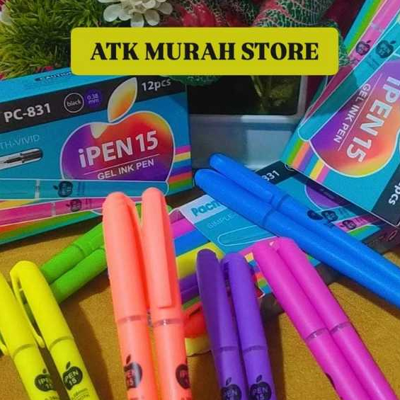 

[ATK-MURAH] JUAL 2 PCS PULPEN HITAM iPEN 15 GEL INK PEN 0,38 MM. TINTA HITAM PC-831