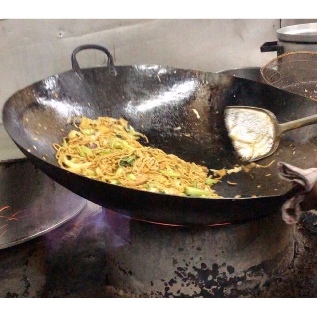 wajan baja gagang 48 cm baja murni 100% Tebal