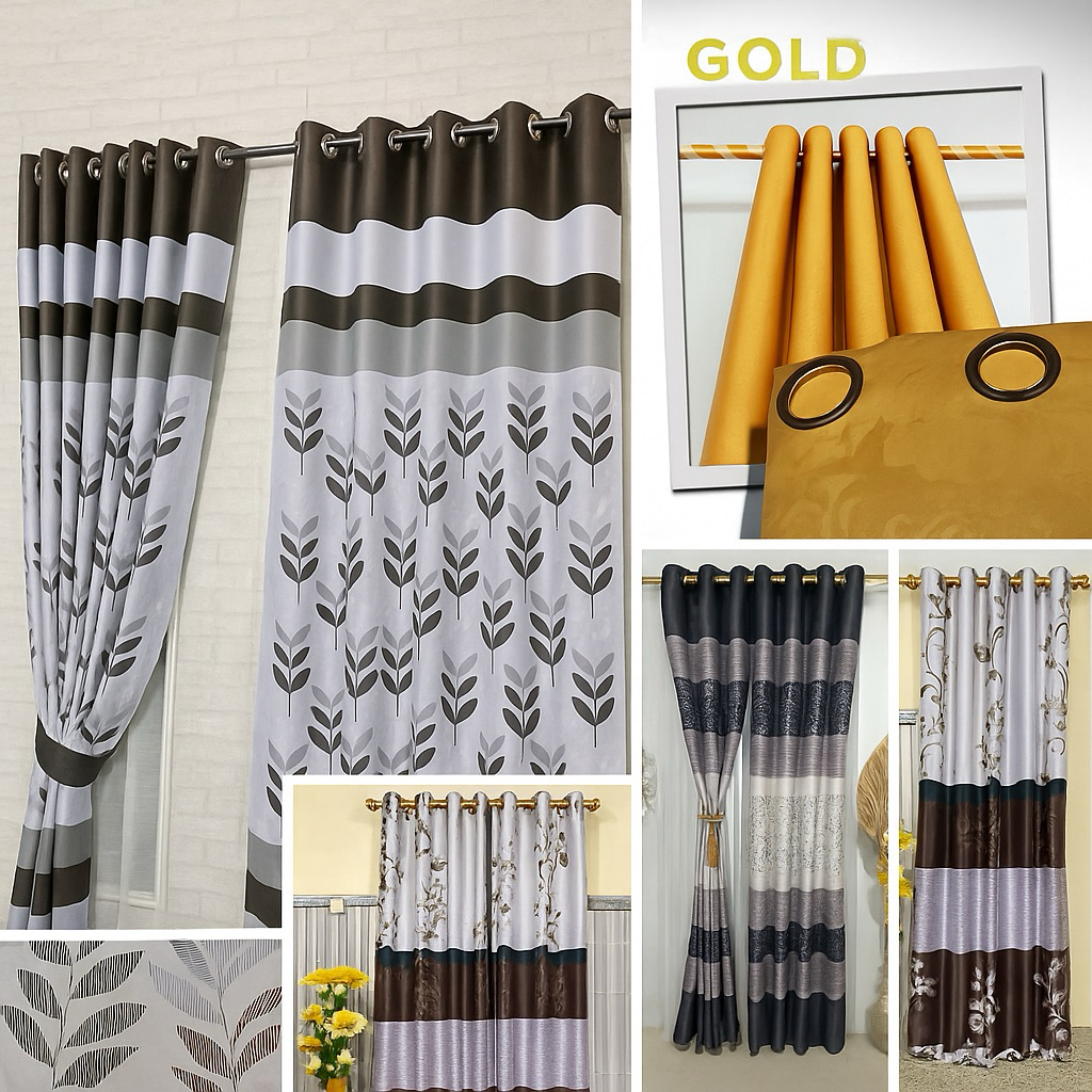 Gorden Pintu Dan Jendela Bahan Katun Disperse Aestetic