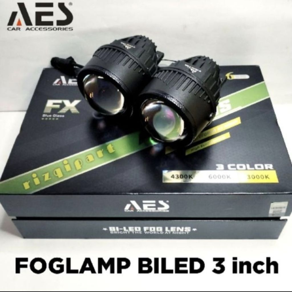 LAMPU BILED FOGLAMP AES FX 3INCH 3 WARNA
