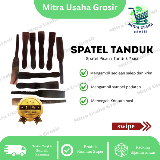 Spatel Tanduk / Spatula Tanduk / Spatel Pisau / Spatel Tanduk 2 Sisi