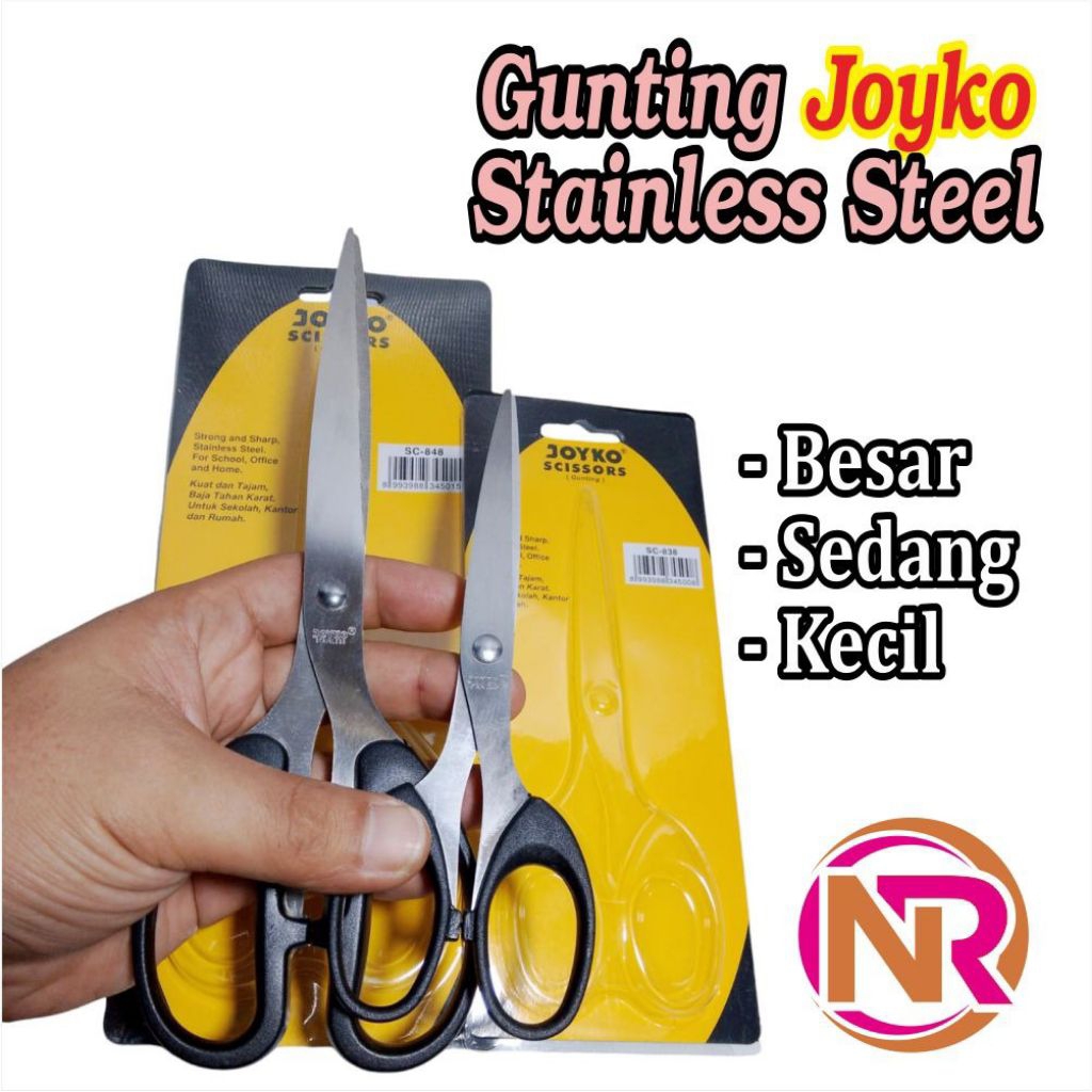 

Gunting Joyko Kecil SC 828 / Gunting Sedang SC 838 / Gunting Besar SC848 Joyko Big Scissor