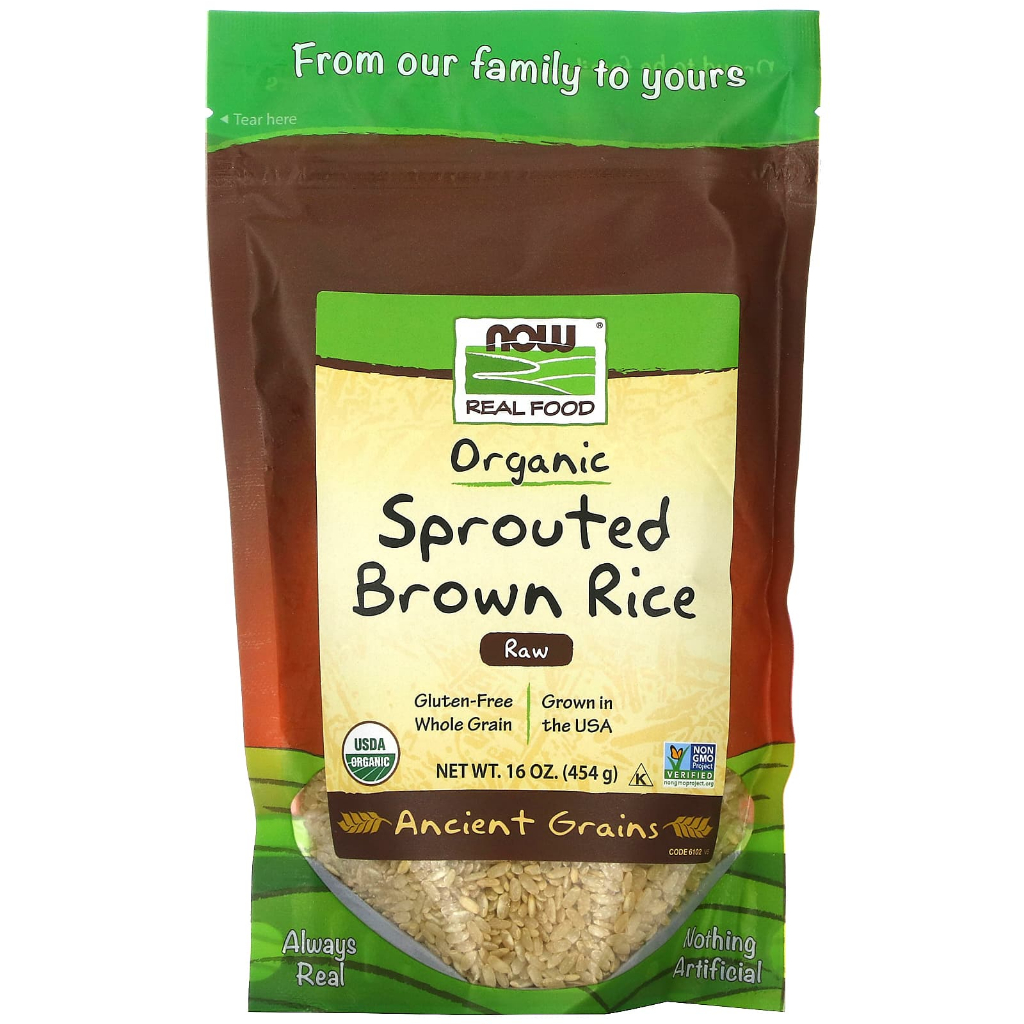 

NOW Foods Organic Sprouted Brown Rice 454 g