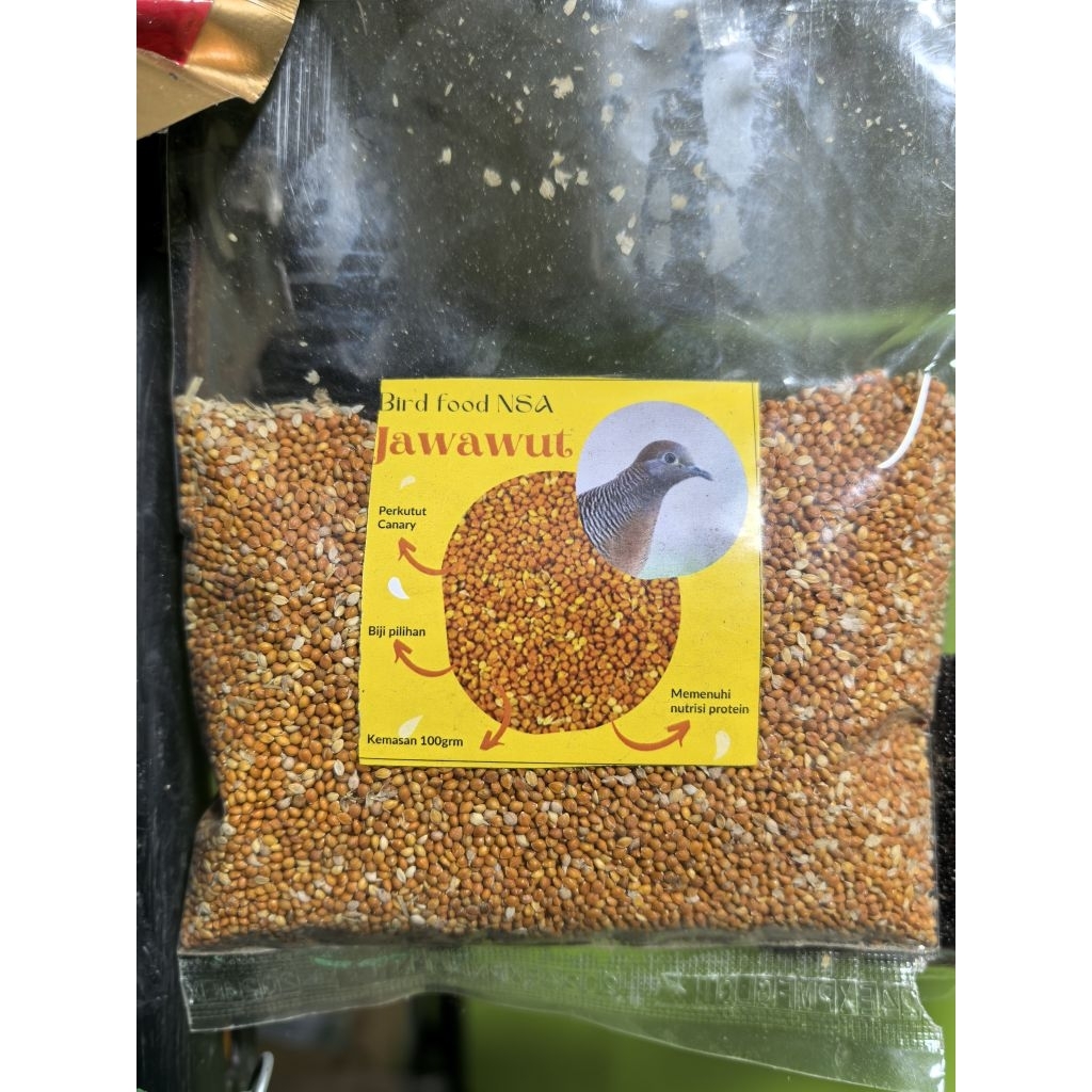 pakan burung perkutut Jewawut juawut bijian