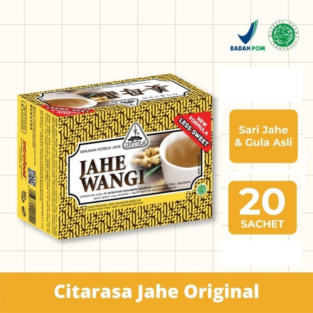 

jahe wangi renceng isi 10 sachet @19g intrafood jahe wangi