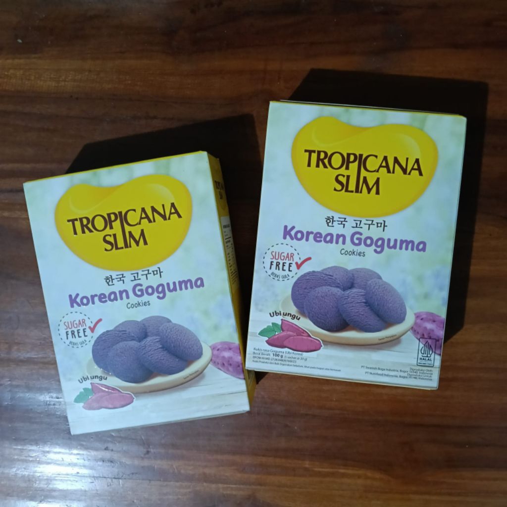 

Biskuit Tropicana Slim Korean Goguma. Cookies Ubi Ungu - isi 5 sachet.