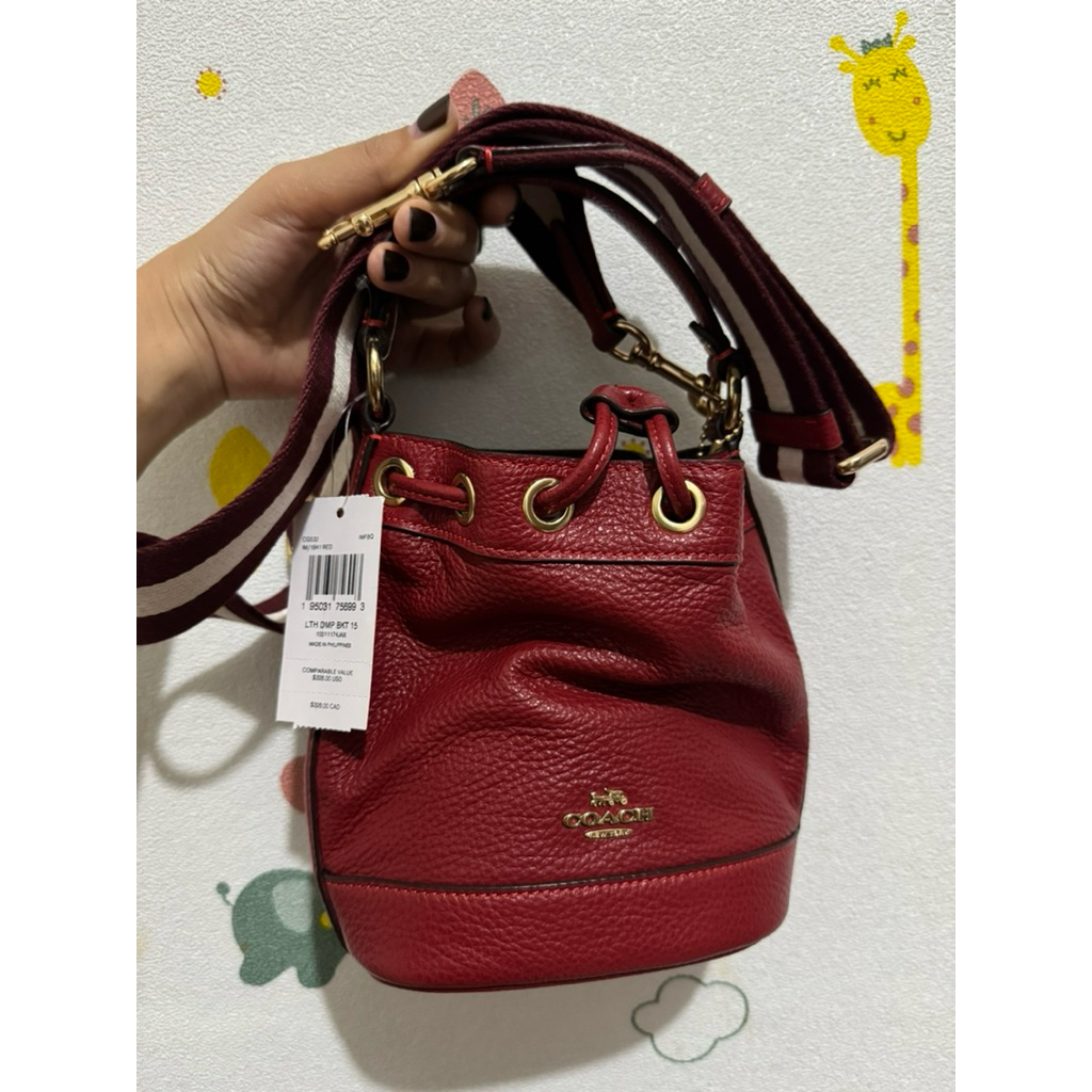 Tas Coach Bucket Merah