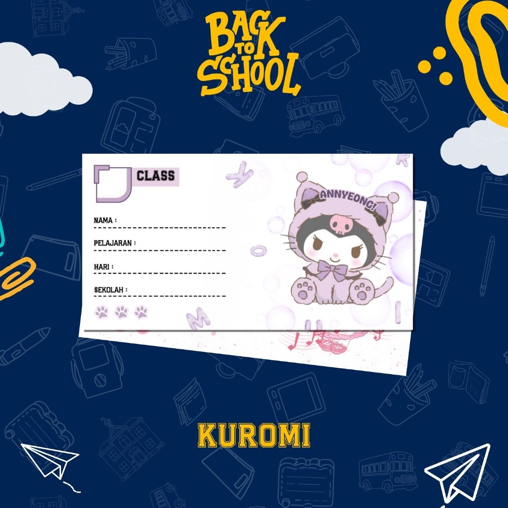 

Stiker Nama | Label Buku Pelajaran Anak (Stiker Chromo/HVS)
