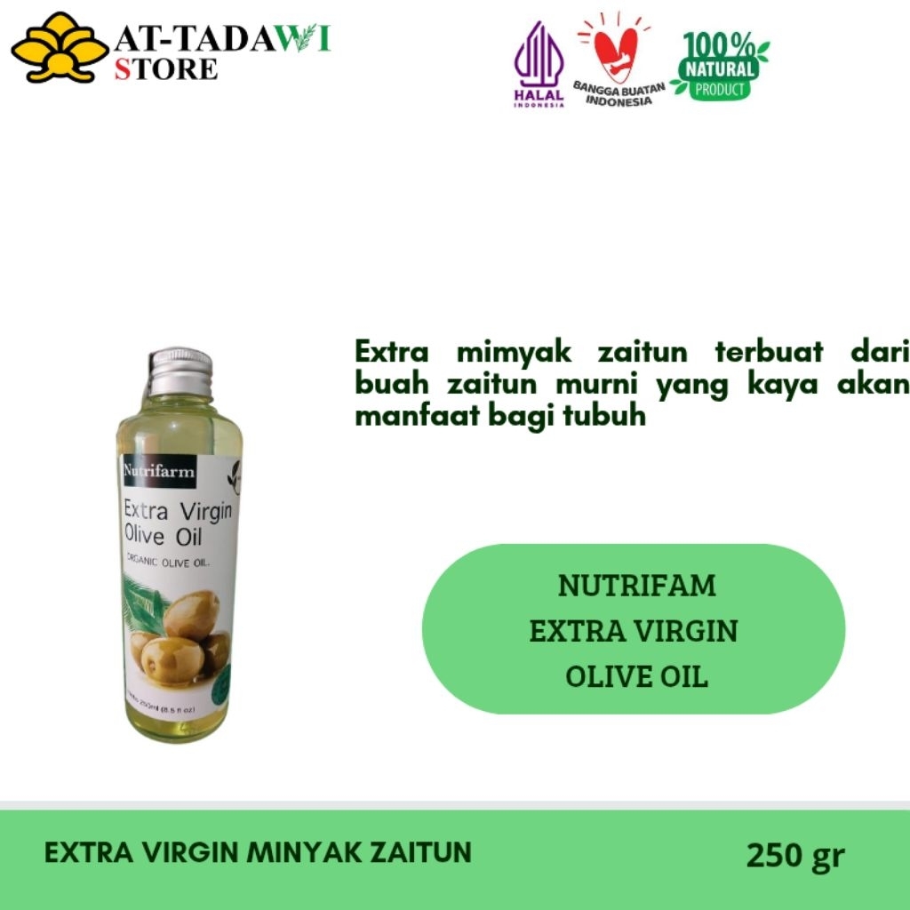 

NUTRIFARM - EXTRA VIRGIN OLIVE OIL - minyak zaitun murni - 250 ml