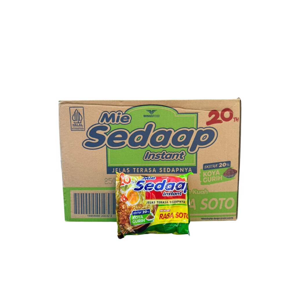 

Mie Sedaap Soto 1 dus (isi 40pcs)