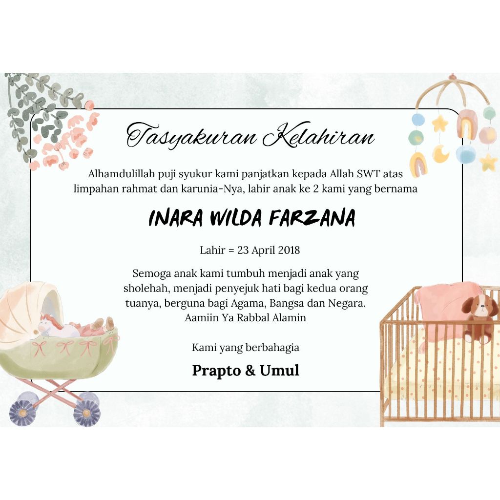 

STIKER LABEL AQIQAH/TASYAKURAN KELAHIRAN/SELAPANAN