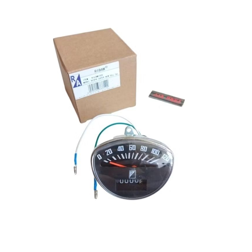 SPEEDOMETER KILOMETER ASSY VESPA NEW SUPER SPRINT 1970 - 1978 HITAM