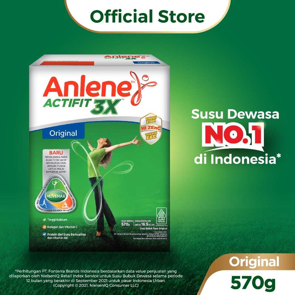 

Anlene Actifit 3x Cokelat / Vanila / Original - Susu Bubuk Dewasa Nutrisi Tinggi Kalsium