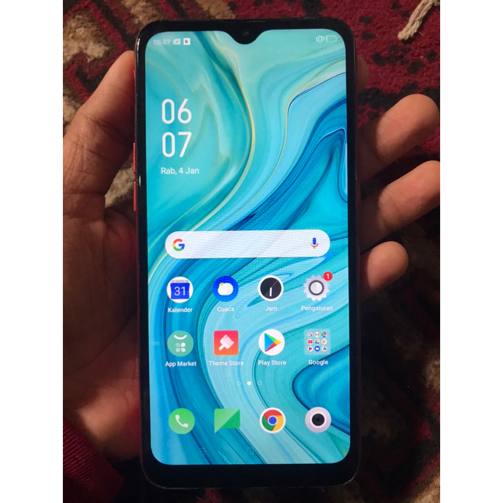 Hp Seken Oppo A1k Ram 2/32, kelengkapan Charger+Hp second