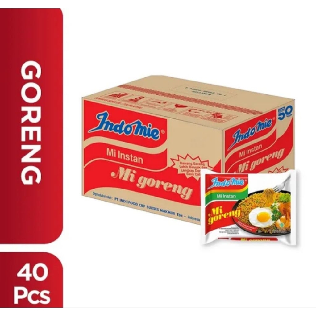 

Indomie Goreng Mie Instan 85 g [ 40 Pcs / 1 Karton ]