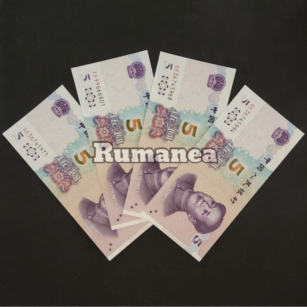 Yuan China Uang Asing Pecahan 5 Yuan New Series