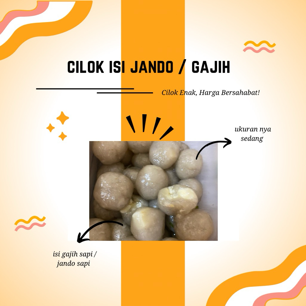 

cilok isi gajih tetelan (jando sapi) 30pcs