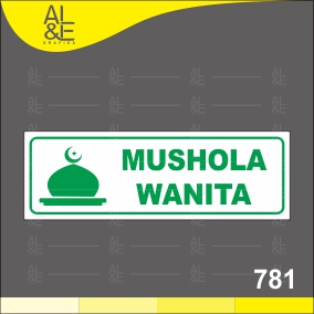 

781 - Stiker Mushola Pria / Wanita - Vynil indoor, Tahan Air dan premium