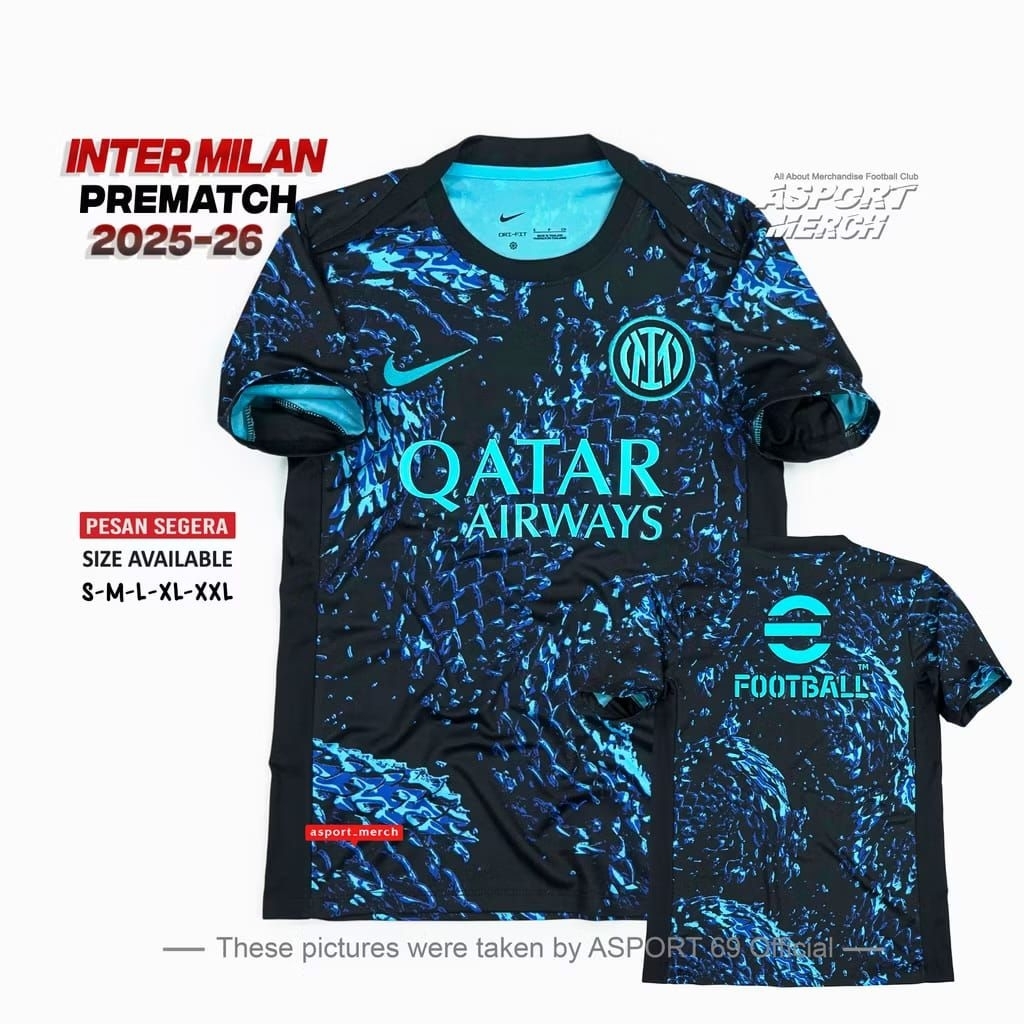 ASPORT JERSEY PREMATCH INTER 2025 2026 JERSI BOLA INTER TERBARU 25 26