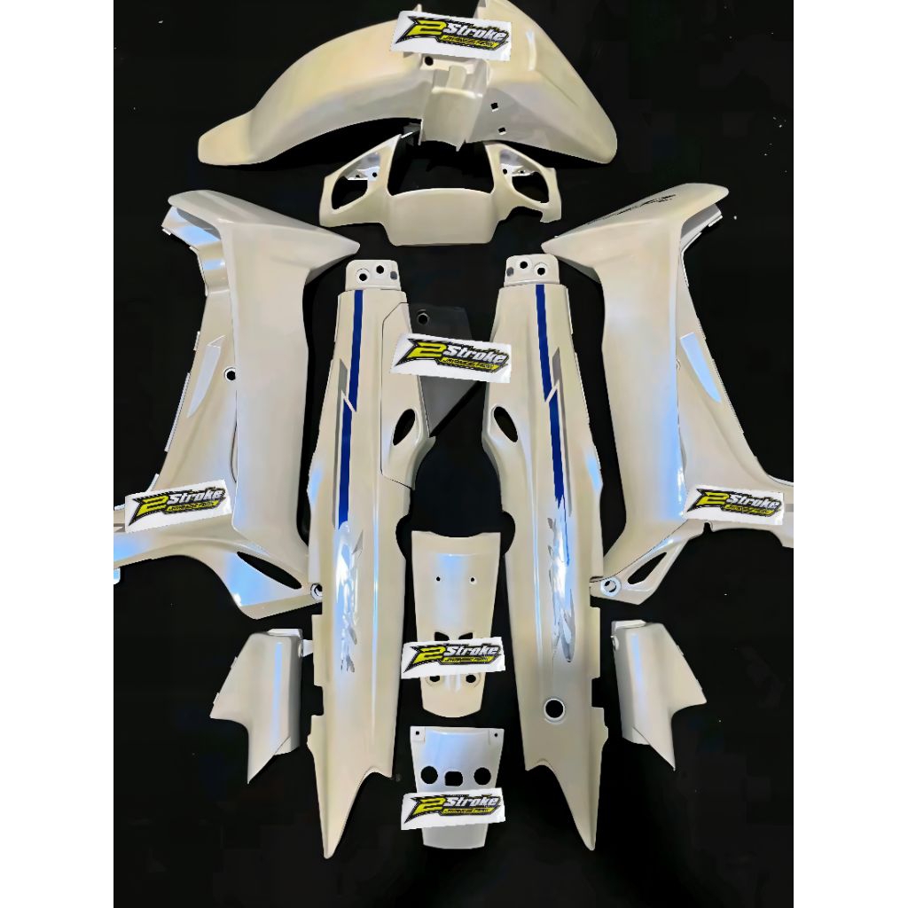 Fullset Body Halus Fizr Putih Lembayung Biru Body Set Yamaha F1zr Putih Lembayung Biru Custom