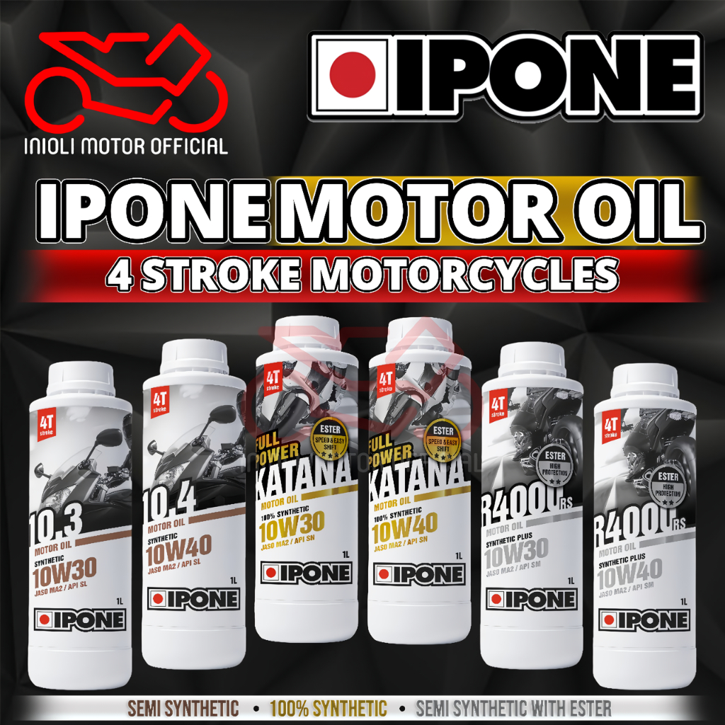 OLI IPONE R4000 RS FULL POWER KATANA 10.3 10.4 OLI MESIN IPONE MOTOR 4-TAK 4-STROKE SEMI SYNTHETIC 1