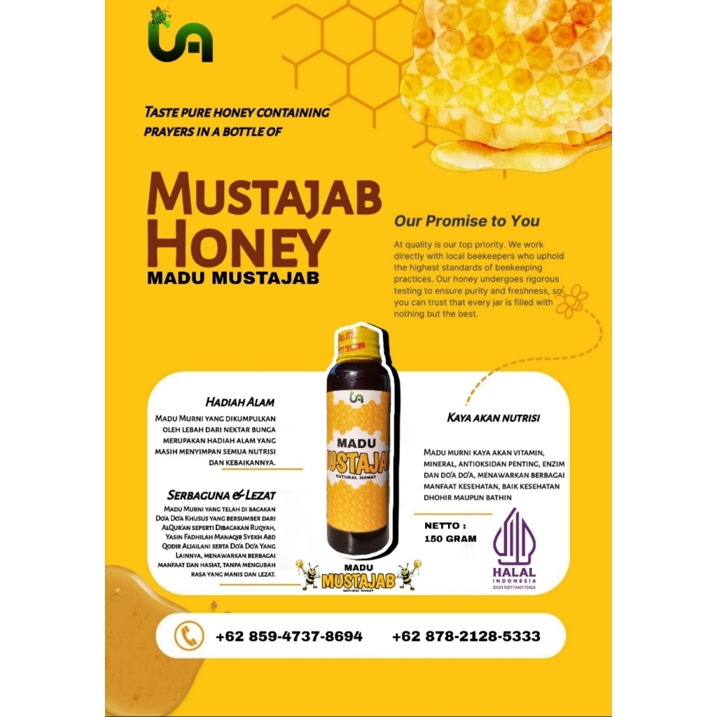 

MADU MUSTAJAB SPESIAL 150 GRAM MADU MURNI & DO'A ++