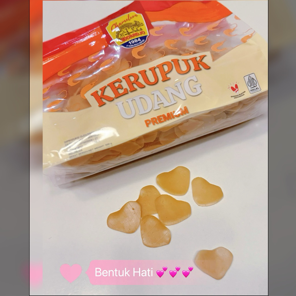 

Premium Kerupuk Udang【Limited】Bentuk Hati- Chameleon®️Real Shrimp Udang Asli-Enak & Sehat|Prawn Cracker|Shrimp Cracker|Limited Edition|
