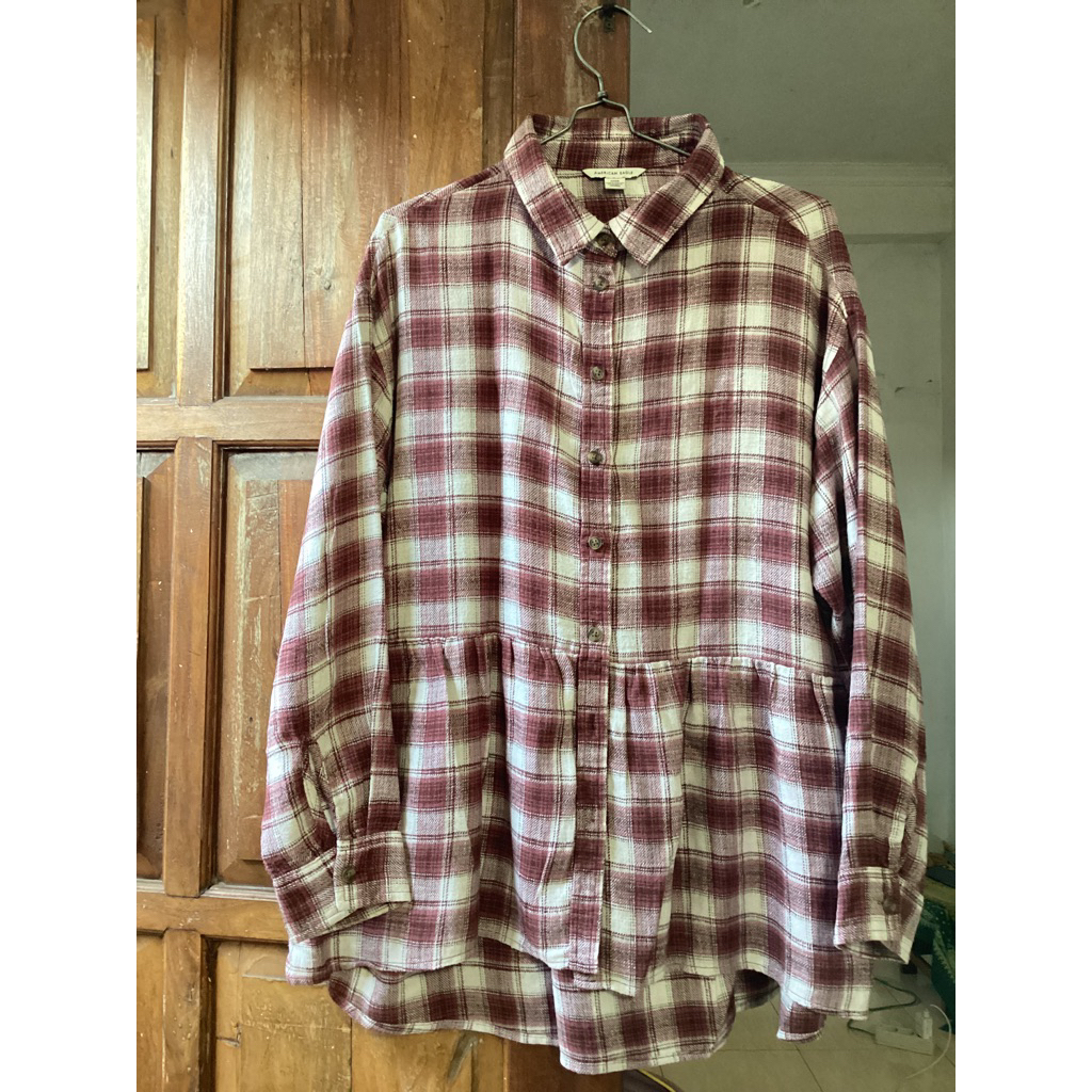 PRELOVED Kemeja Blouse Flanel (american eagle)