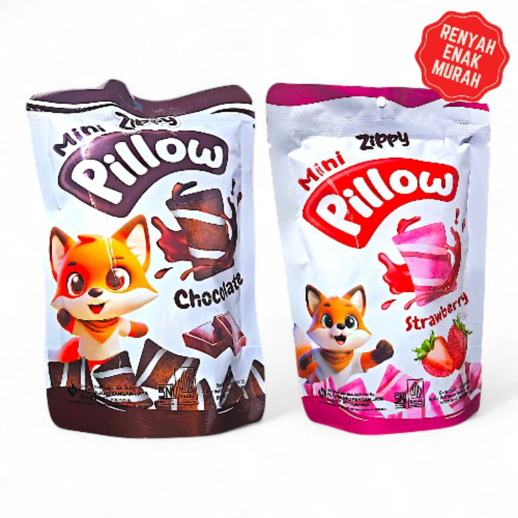 

ZIPPY MINI PILLOW SNACK [BELI BANYAK LEBIH MURAH] Wafer Renyah Isi Krim Cokelat Strawberry Lumer Pillow Pouch Harga Ekonomis Kemasan Menarik