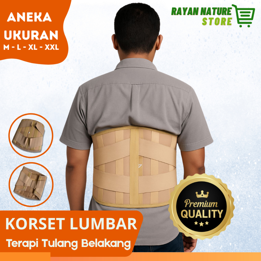 Korset Pinggang / Korset Tulang Belakang / Terapi Sakit Pinggang Syaraf Kejepit