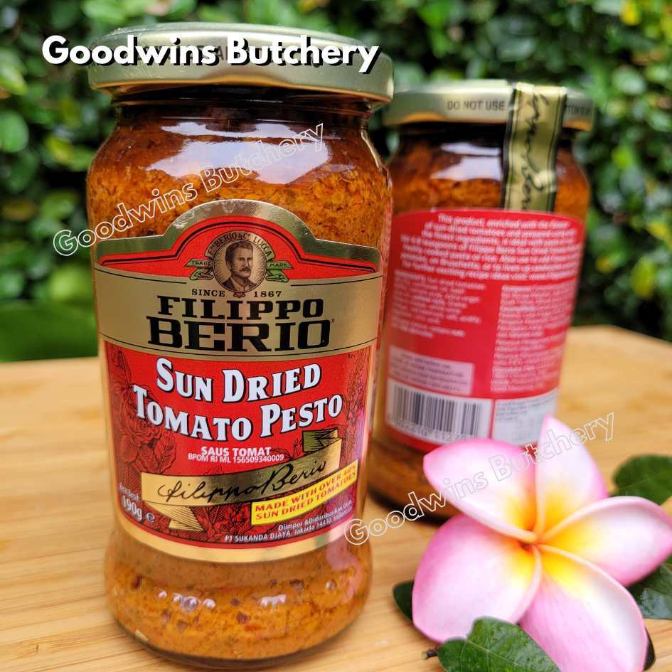 

Pesto SUN DRIED TOMATO Filippo Berio Italy sauce saos pasta 190gr