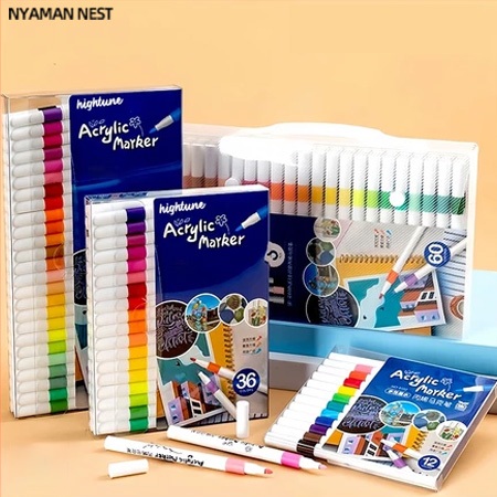 

Acrylic Marker Set Spidol Akrilik DIY Painting Spidol Pastel Pulpen Highlight Drawing Warna COD