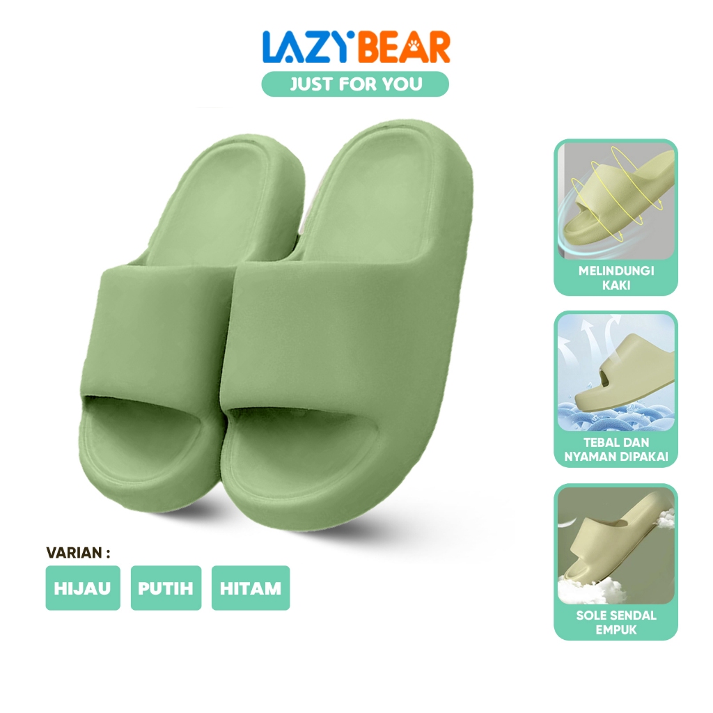 terlaris discount 10% lazy bear sendal slop wanita/sandal karet wanita dewasa /sandal slop
