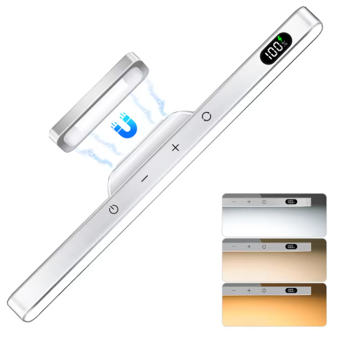 EDS - Lampu Meja Sentuh Magnetik Baterai Built-in 2500mAh untuk Tempat Belajar yang Dapat Diisi Ulan