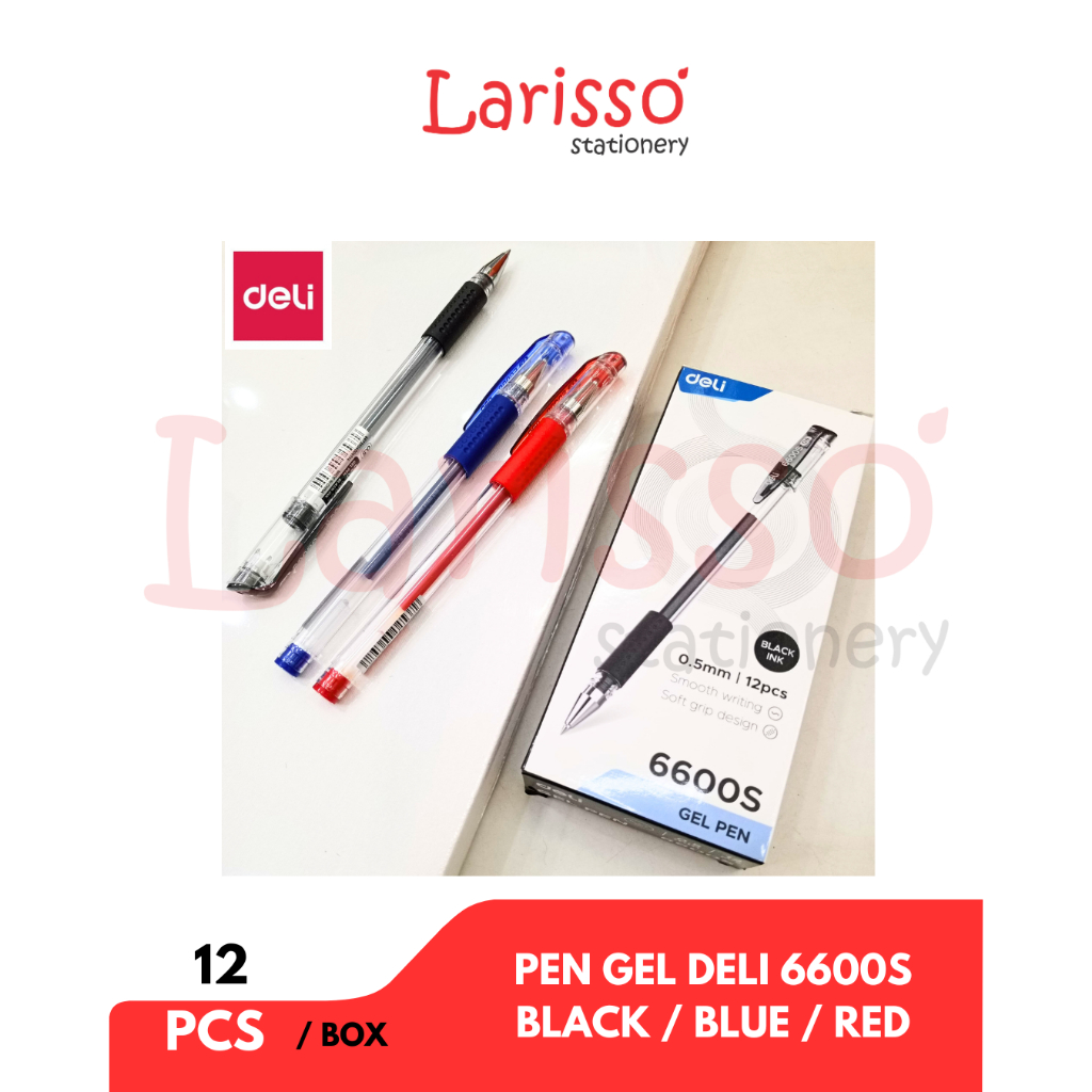 

DELI – (Pcs) Pen Gel DELI 6600S – Warna Hitam, Merah, Biru - Satuan