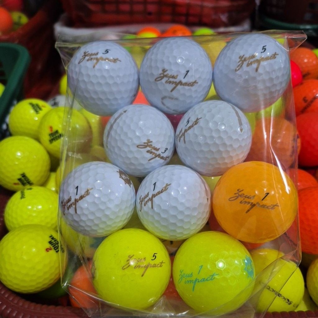 BOLA GOLF BEKAS ZEUS IMPACT GRADE A ISI 10PCS